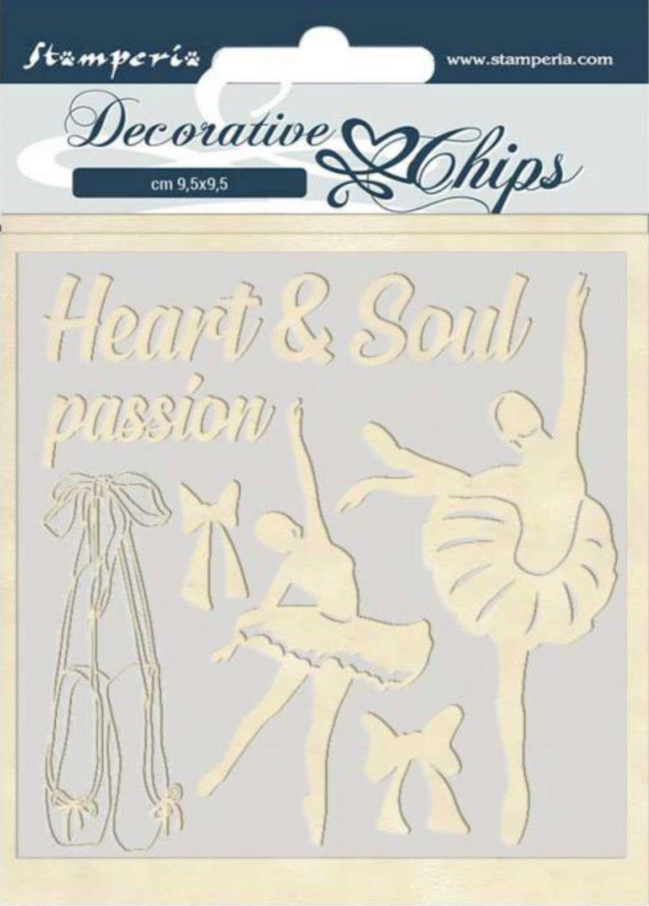 Stamperia Decoratieve Chips - Passiedanseres